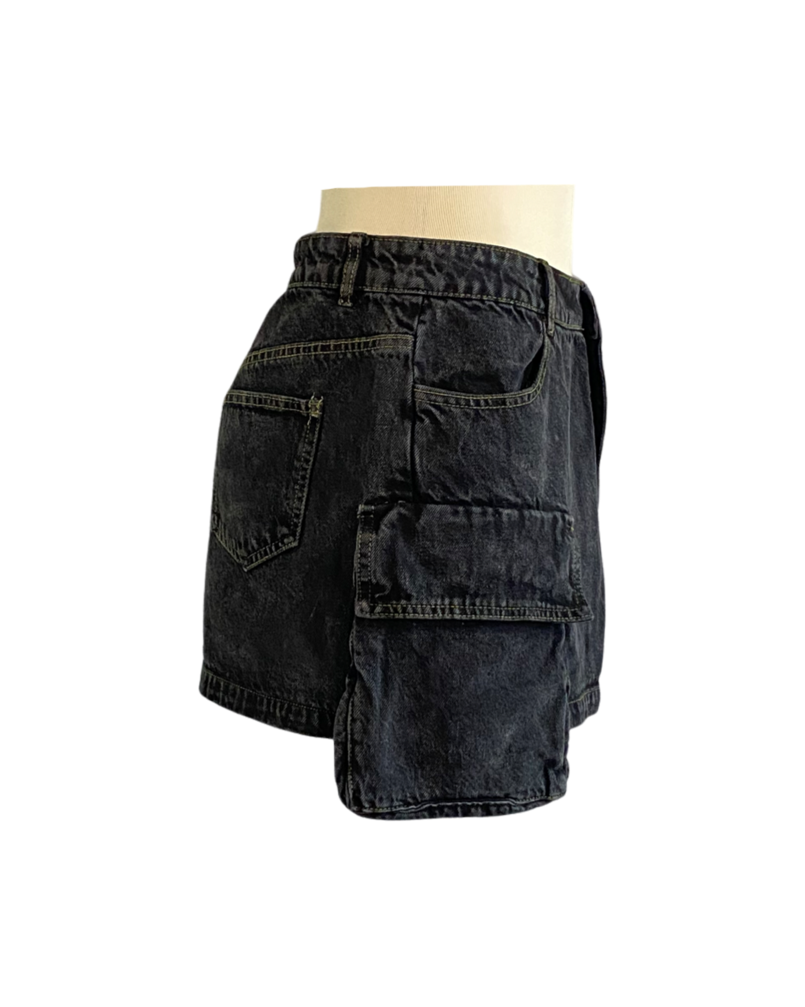 Cargo Denim Mini Skirt