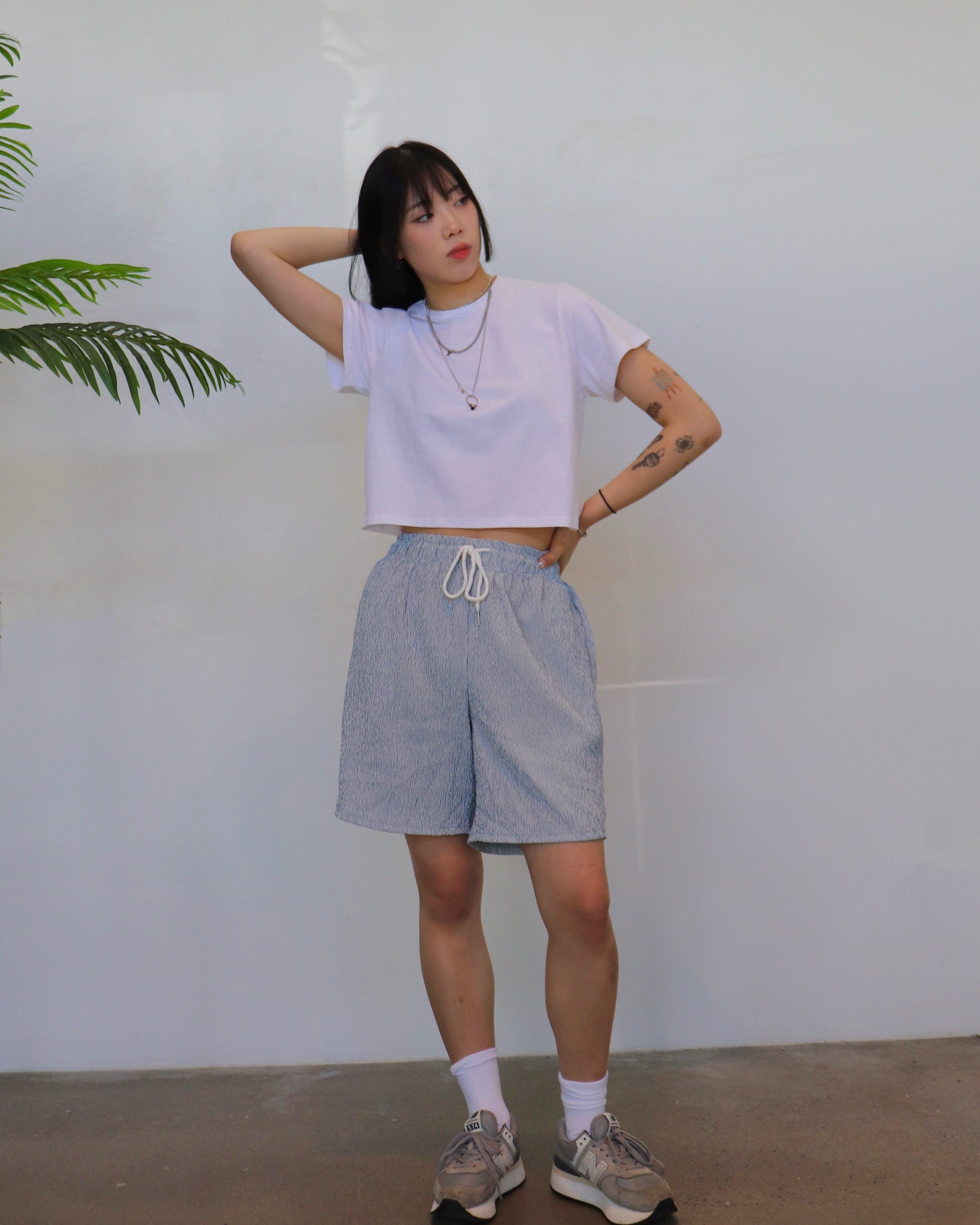 Kaia Crop Tee - White
