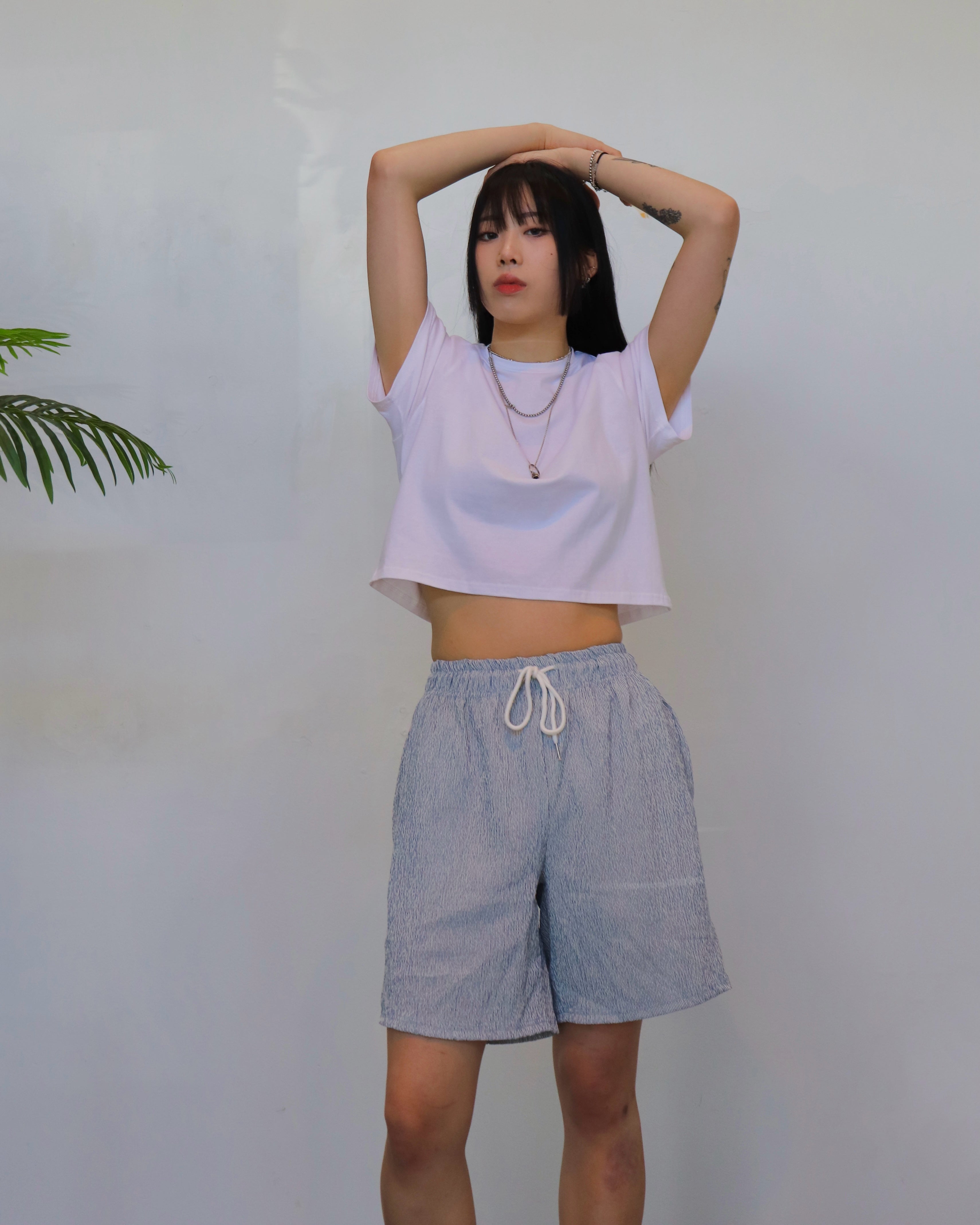 Kaia Crop Tee - White