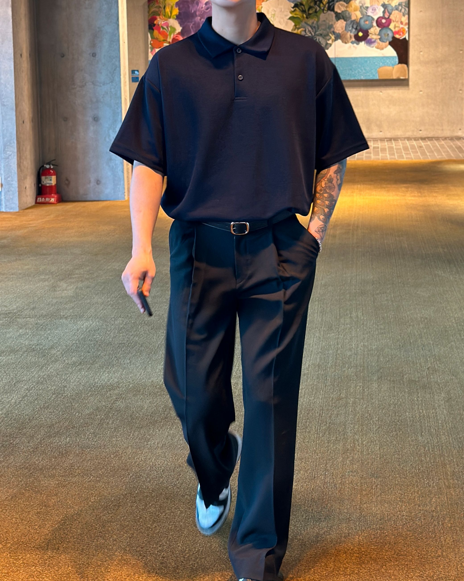 Hannam Short Sleeve Shirt - Navy Blue