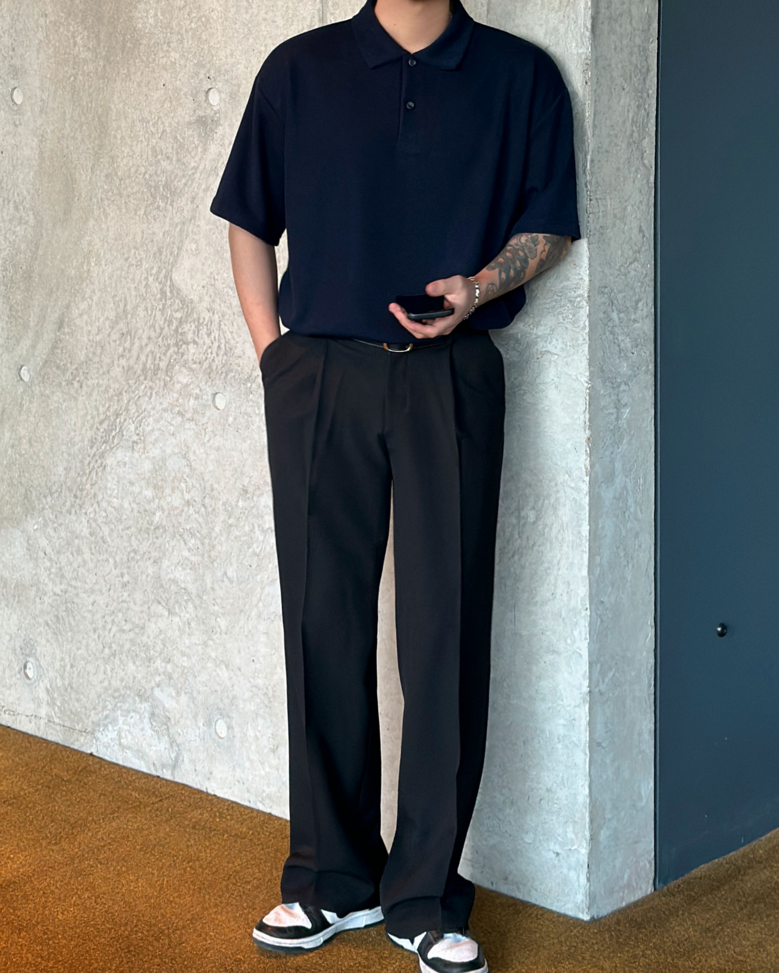 Hannam Short Sleeve Shirt - Navy Blue