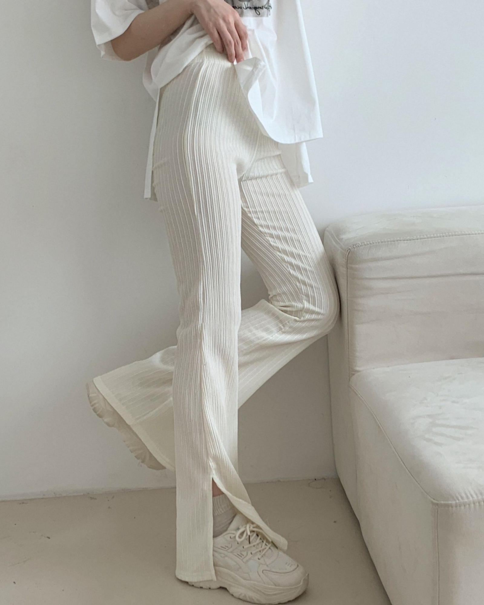 Ella Flared Pants - Cream