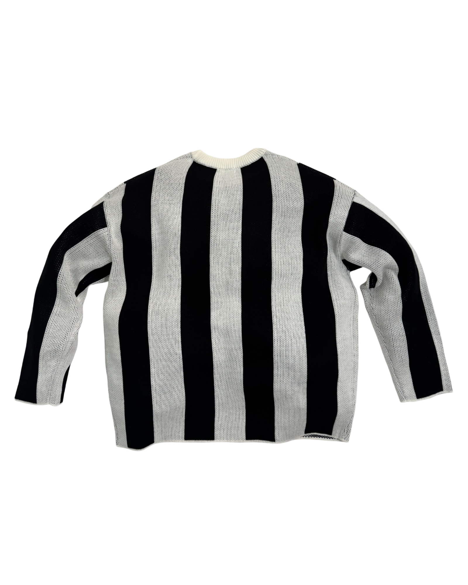 Unisex Paris Striped Sweater - Black