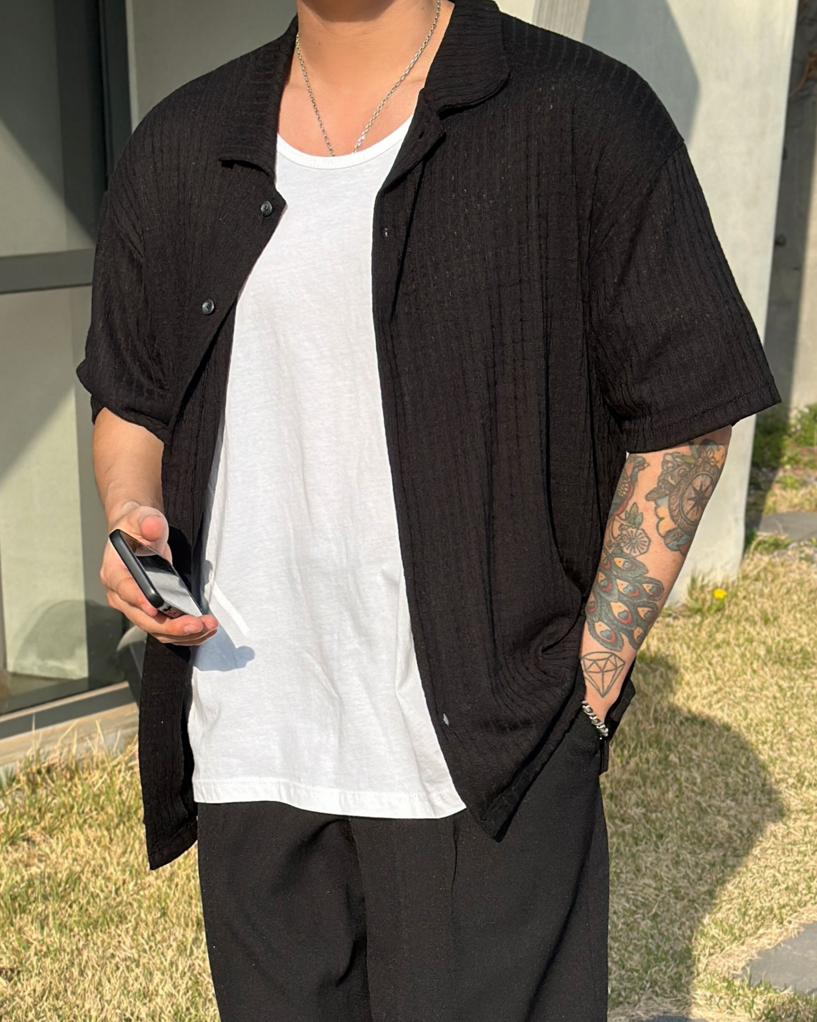 Seoul Shortsleeve Shirt - Black